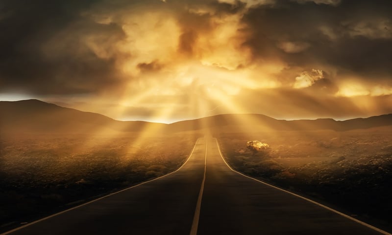 Sunset on a cultural landscape